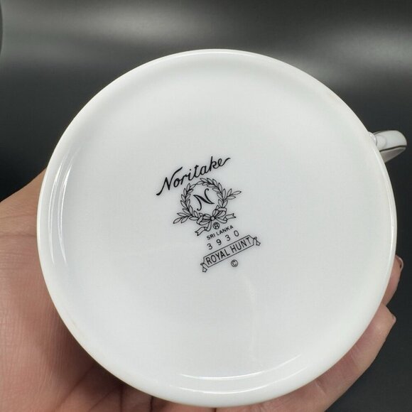 Noritake Royal Hunt Tea Cup And Saucer Set Teacup Pheasant Hare Fruit Sri Lanka - Picture 5 of 16